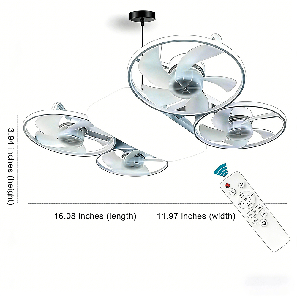 [Flash Sale ]✨ Drone-Style LED Ceiling Fan Light – Modern Lighting & Airflow in One