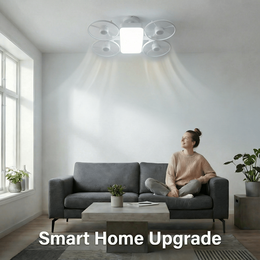 [Flash Sale ]✨ Drone-Style LED Ceiling Fan Light – Modern Lighting & Airflow in One