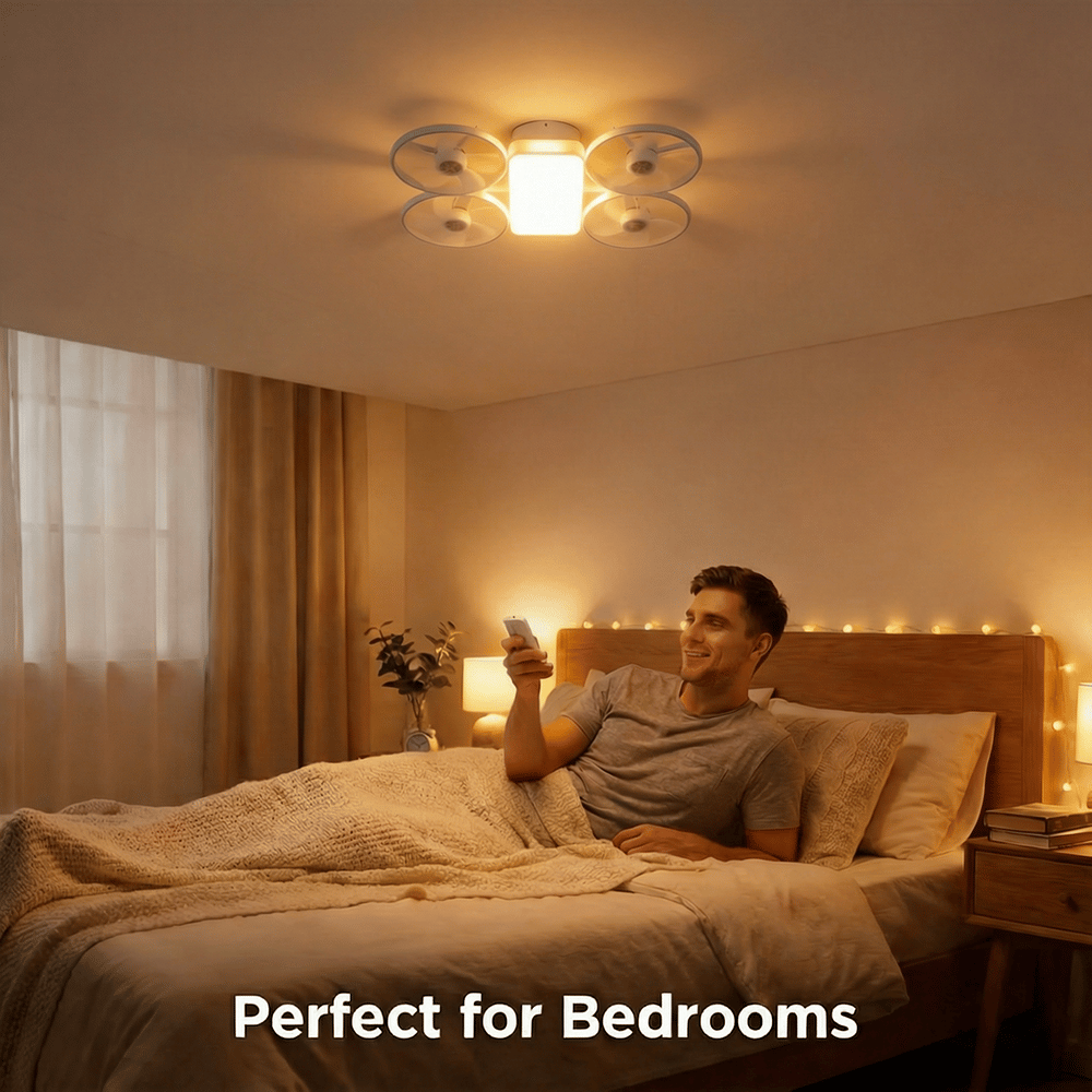 [Flash Sale ]✨ Drone-Style LED Ceiling Fan Light – Modern Lighting & Airflow in One